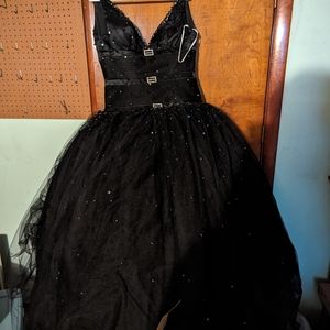 Black ball gown